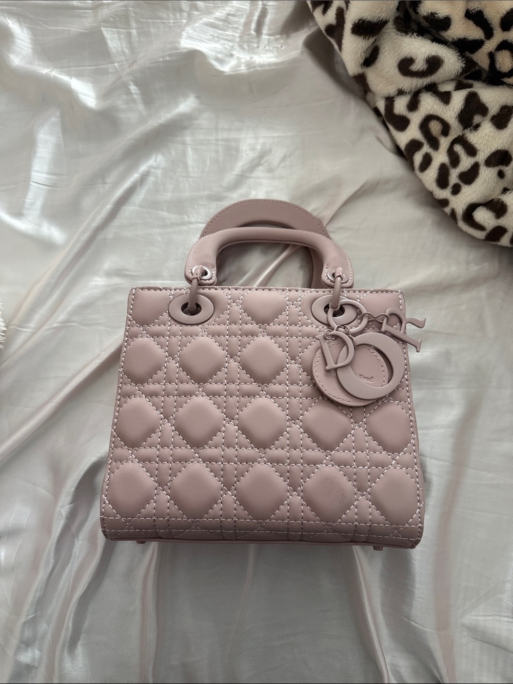 Quilted Top-Handle Bag in Dusty Rose